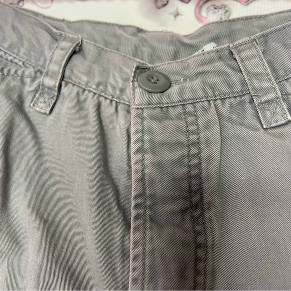 Dyna sport shorts cargos grey gray buttons buckles pockets vintage deadstock y2k - Picture 4 of 11